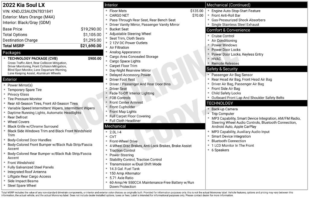 Used 2022 Kia Soul LX w/ Technology Package FWD image 33