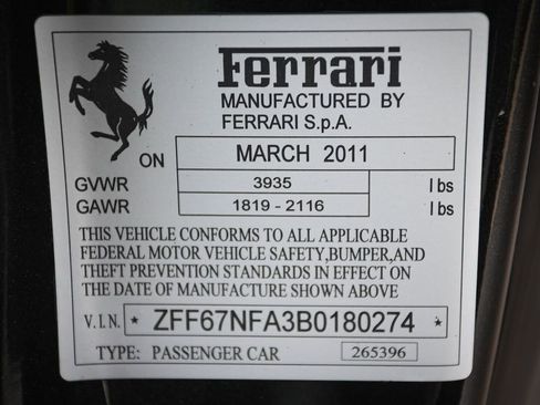 Certified 2011 Ferrari 458 Italia Coupe RWD image 51