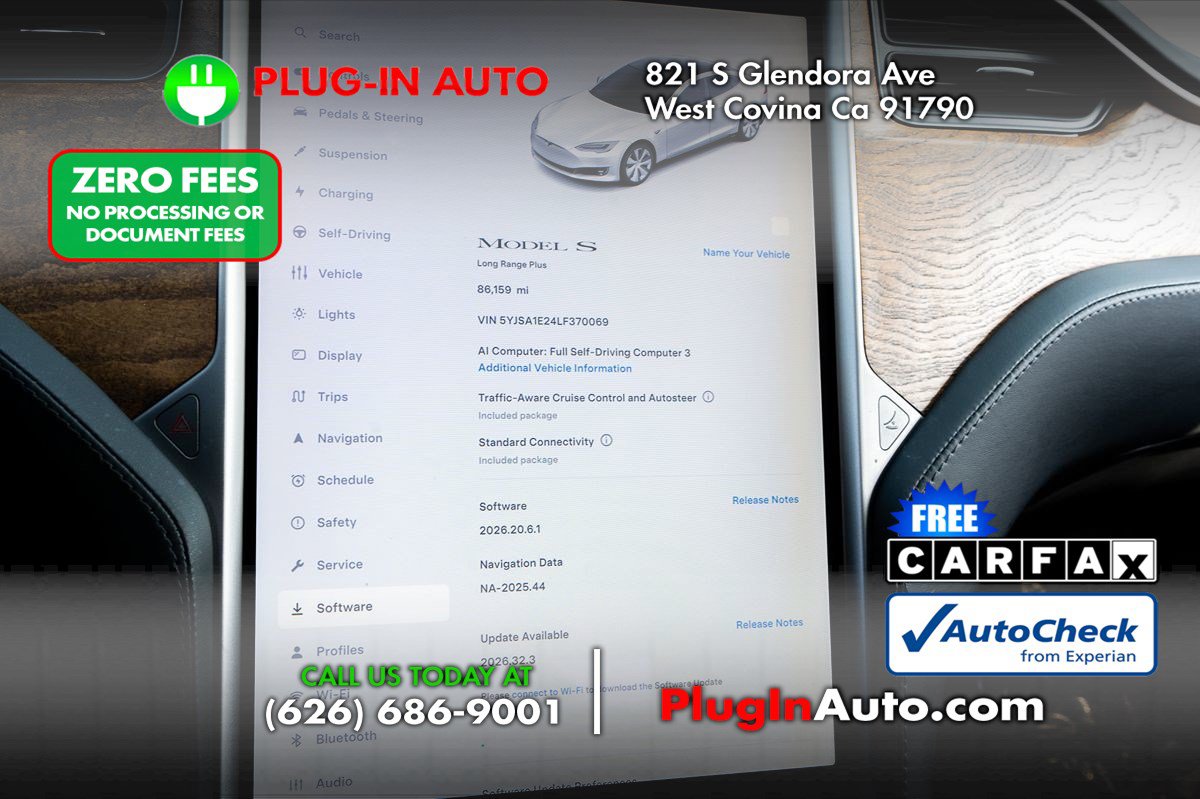 Used 2020 Tesla Model S Long Range Plus AWD/4WD image 2
