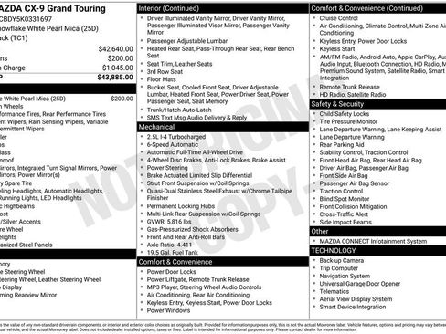 Used 2019 MAZDA CX-9 Grand Touring image 2