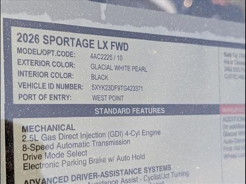 New 2026 Kia Sportage LX FWD image 14