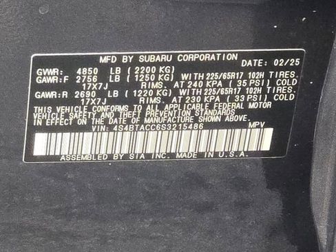 Certified 2025 Subaru Outback Premium image 17