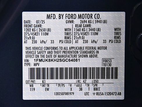 Used 2025 Ford Explorer ST-Line w/ Premium Package image 14