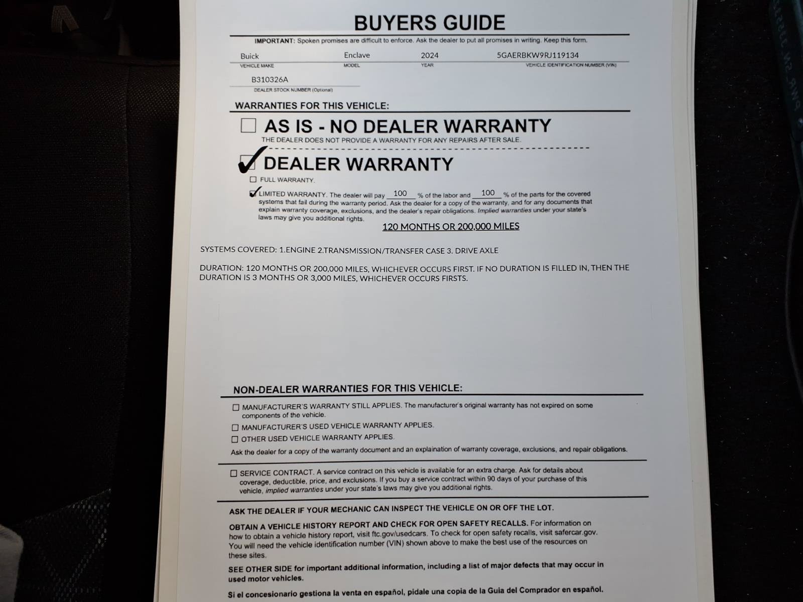 Used 2024 Buick Enclave Essence FWD image 35