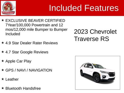 Used 2023 Chevrolet Traverse RS image 4