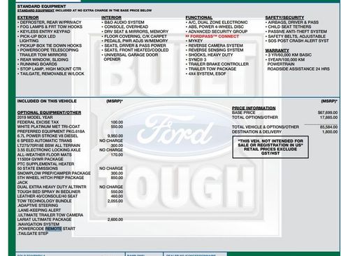 Used 2019 Ford F350 Lariat w/ Lariat Ultimate Package image 39