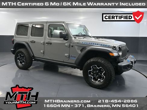 Used 2022 Jeep Wrangler Unlimited Rubicon 4xe w/ Cold Weather Group image 1