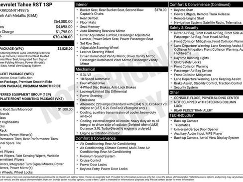 Used 2022 Chevrolet Tahoe RST w/ Luxury Package image 2