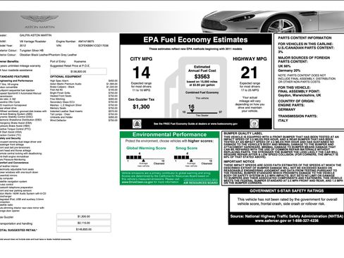 Used 2012 Aston Martin V8 Vantage Roadster RWD image 50