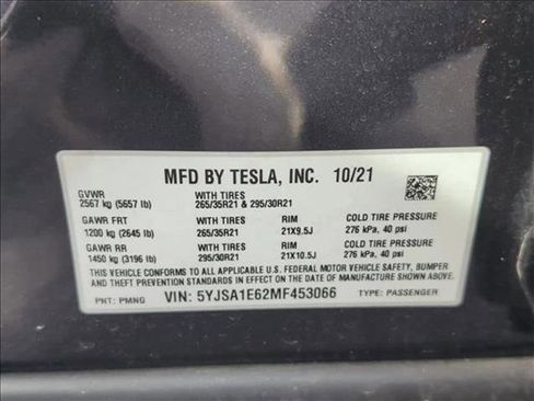 Used 2021 Tesla Model S Plaid AWD/4WD image 25