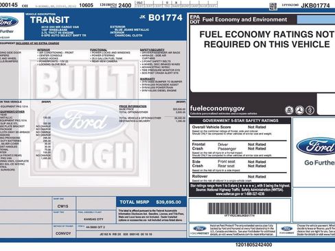 Used 2018 Ford Transit 250 148 Medium Roof w/ Interior Upgrade Package RWD image 2