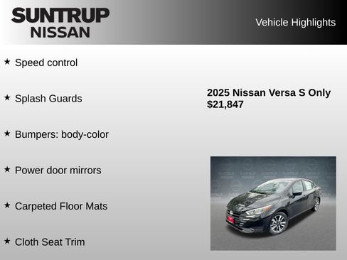 Used 2025 Nissan Versa S w/ S Plus Package FWD image 38
