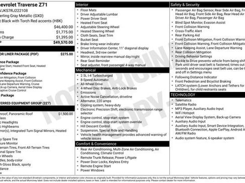 Used 2024 Chevrolet Traverse Z71 w/ LPO, Floor Liner Package AWD/4WD image 6