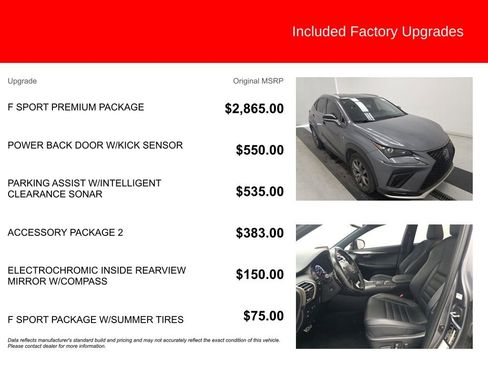 Used 2020 Lexus NX 300 F Sport w/ F Sport Premium Package image 4