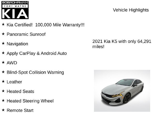 Certified 2021 Kia K5 GT-Line AWD/4WD image 7
