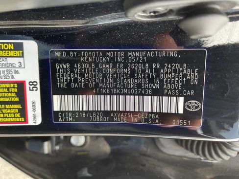 Used 2021 Toyota Camry XSE w/ Carpet Mat Package (TMS) image 32