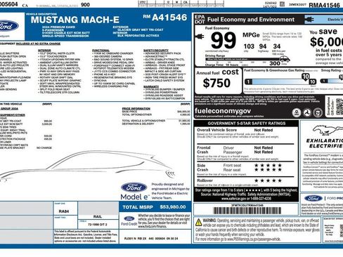 Used 2024 Ford Mustang Mach-E Premium AWD/4WD image 2