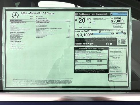 New 2026 Mercedes-Benz GLE 53 AMG 4MATIC Coupe image 13