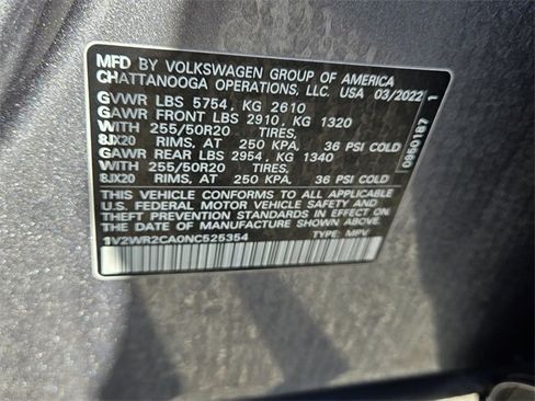 Used 2022 Volkswagen Atlas SE image 20