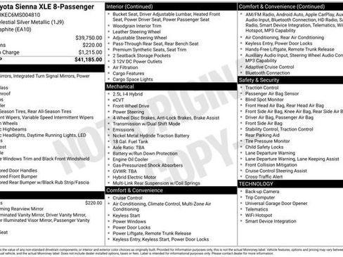 Used 2021 Toyota Sienna XLE FWD image 6