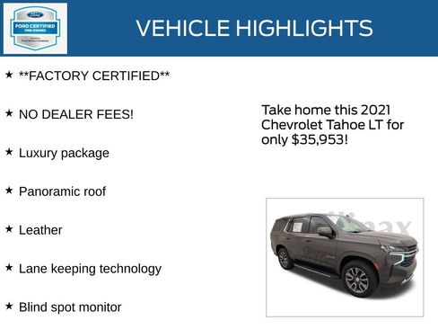 Used 2021 Chevrolet Tahoe LT w/ LT Signature Package image 13