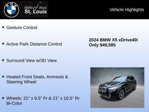 Used 2024 BMW X5 xDrive40i w/ Premium Package AWD/4WD image 24