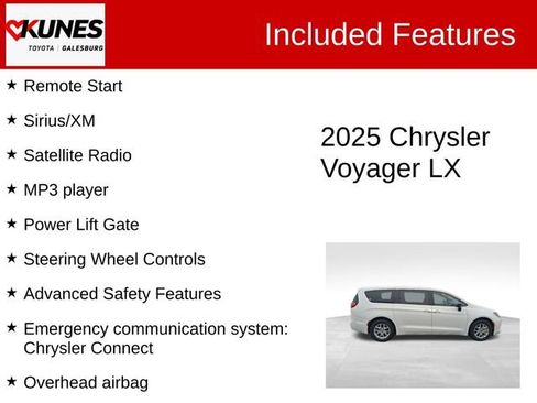 Used 2025 Chrysler Voyager LX FWD image 3