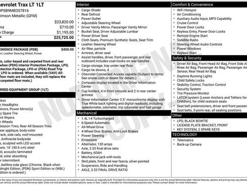 Used 2021 Chevrolet Trax LT w/ LT Convenience Package AWD/4WD image 22