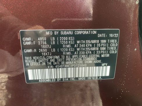 Used 2023 Subaru Outback Limited image 32