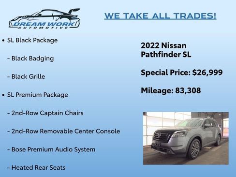 Used 2022 Nissan Pathfinder SL w/ SL Premium Package image 2