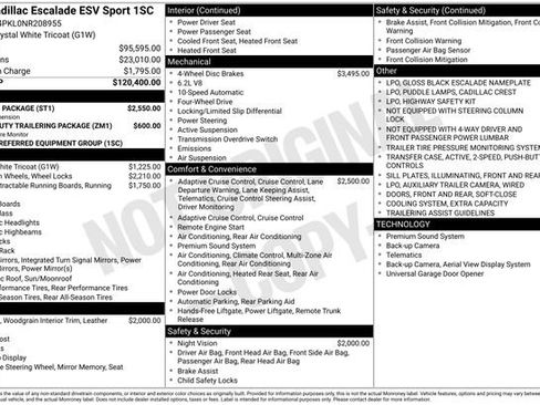 Used 2022 Cadillac Escalade ESV Sport w/ Touring Package AWD/4WD image 2