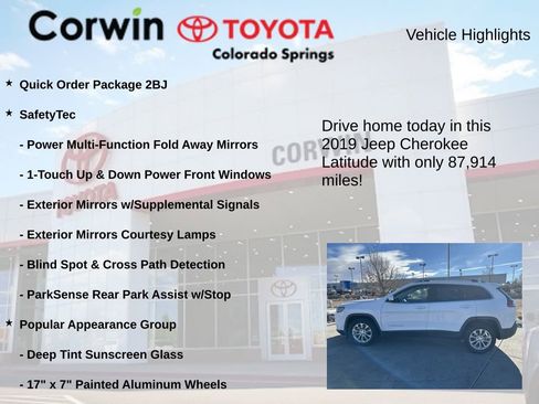 Used 2019 Jeep Cherokee Latitude w/ Popular Appearance Group image 7