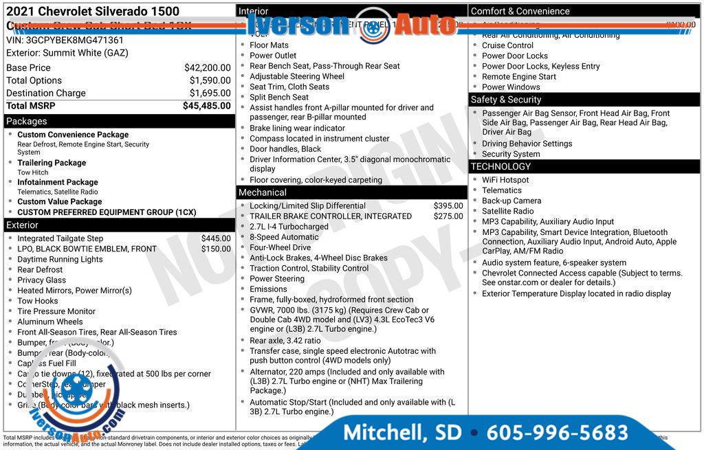 Used 2021 Chevrolet Silverado 1500 Custom AWD/4WD image 4