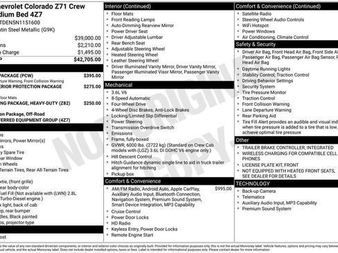 Used 2022 Chevrolet Colorado Z71 w/ Safety Package image 37