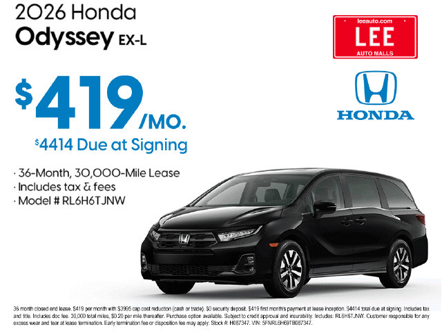 New 2026 Honda Odyssey EX-L image 4