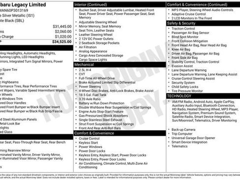 Used 2023 Subaru Legacy Limited image 5