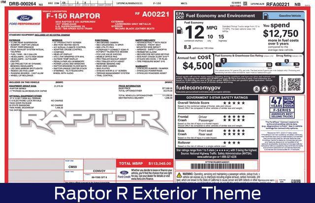 Certified 2024 Ford F150 Raptor w/ Equipment Group 803A Raptor R AWD/4WD image 8