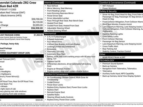Used 2026 Chevrolet Colorado ZR2 w/ Technology Package image 27