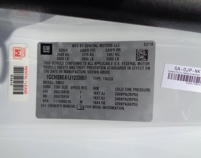 Used 2018 Chevrolet Colorado W/T w/ WT Convenience Package RWD image 22