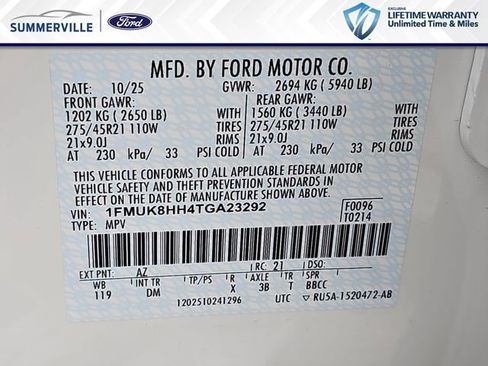 New 2026 Ford Explorer Platinum w/ LUX Leather Package image 38