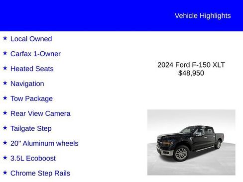 Certified 2024 Ford F150 XLT w/ Equipment Group 302A MID AWD/4WD image 2
