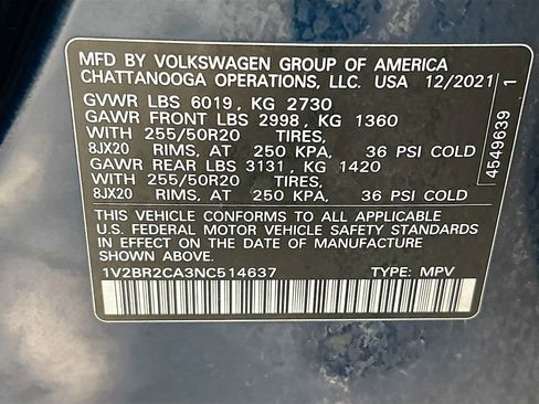 Used 2022 Volkswagen Atlas SEL image 34