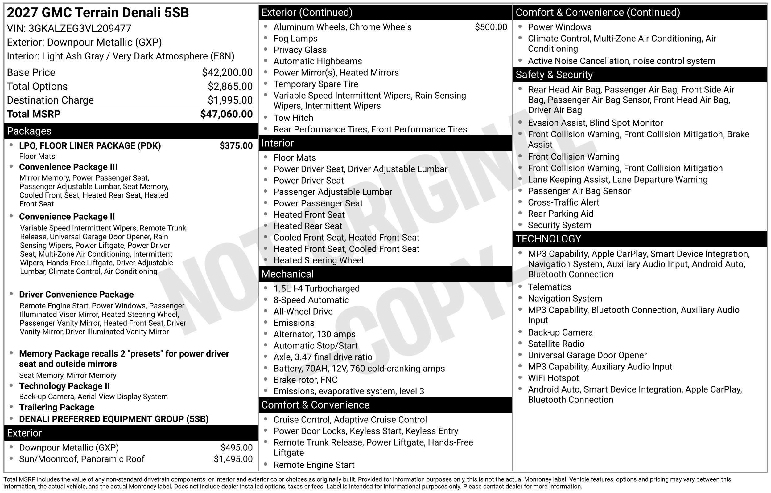 New 2027 GMC Terrain Denali w/ LPO, Floor Liner Package AWD/4WD image 46