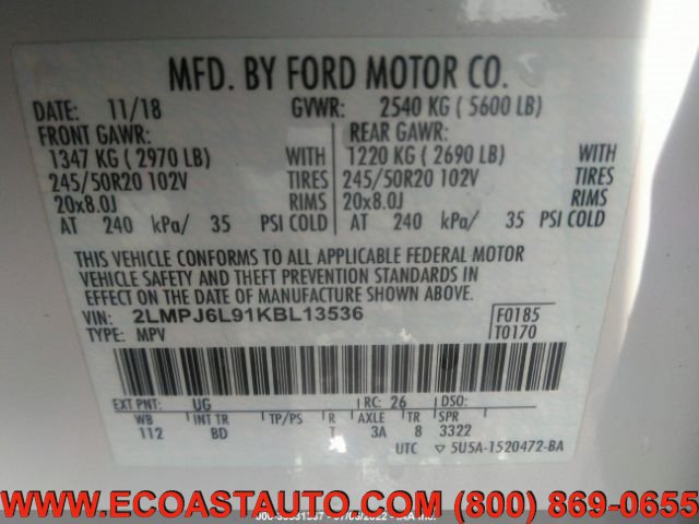 Used 2019 Lincoln Nautilus Reserve FWD image 10