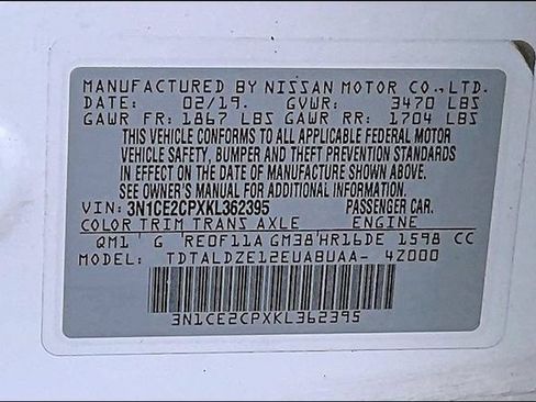 Used 2019 Nissan Versa Note SV FWD image 18