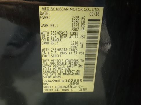 Used 2017 Nissan Murano SL w/ SL Technology Package image 6