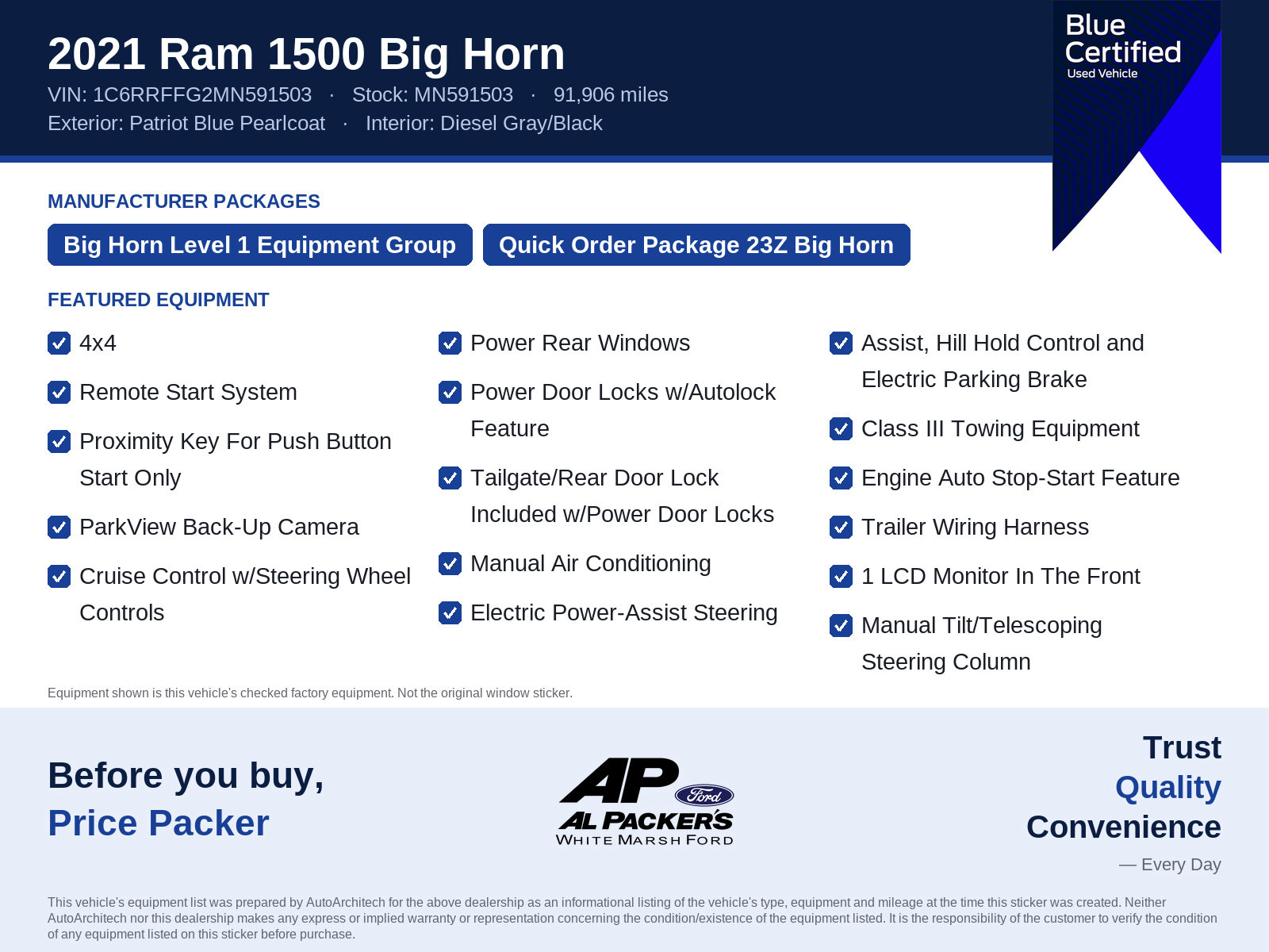 Used 2021 RAM 1500 Big Horn AWD/4WD image 10
