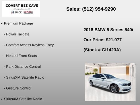 Used 2018 BMW 540i RWD image 13