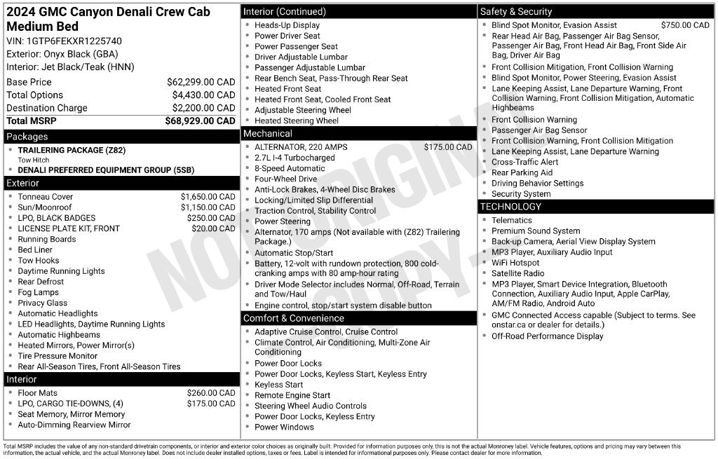 Used 2024 GMC Canyon Denali AWD/4WD image 14