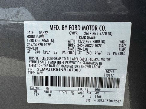 Used 2022 Lincoln Nautilus Reserve w/ Equipment Group 201A image 38